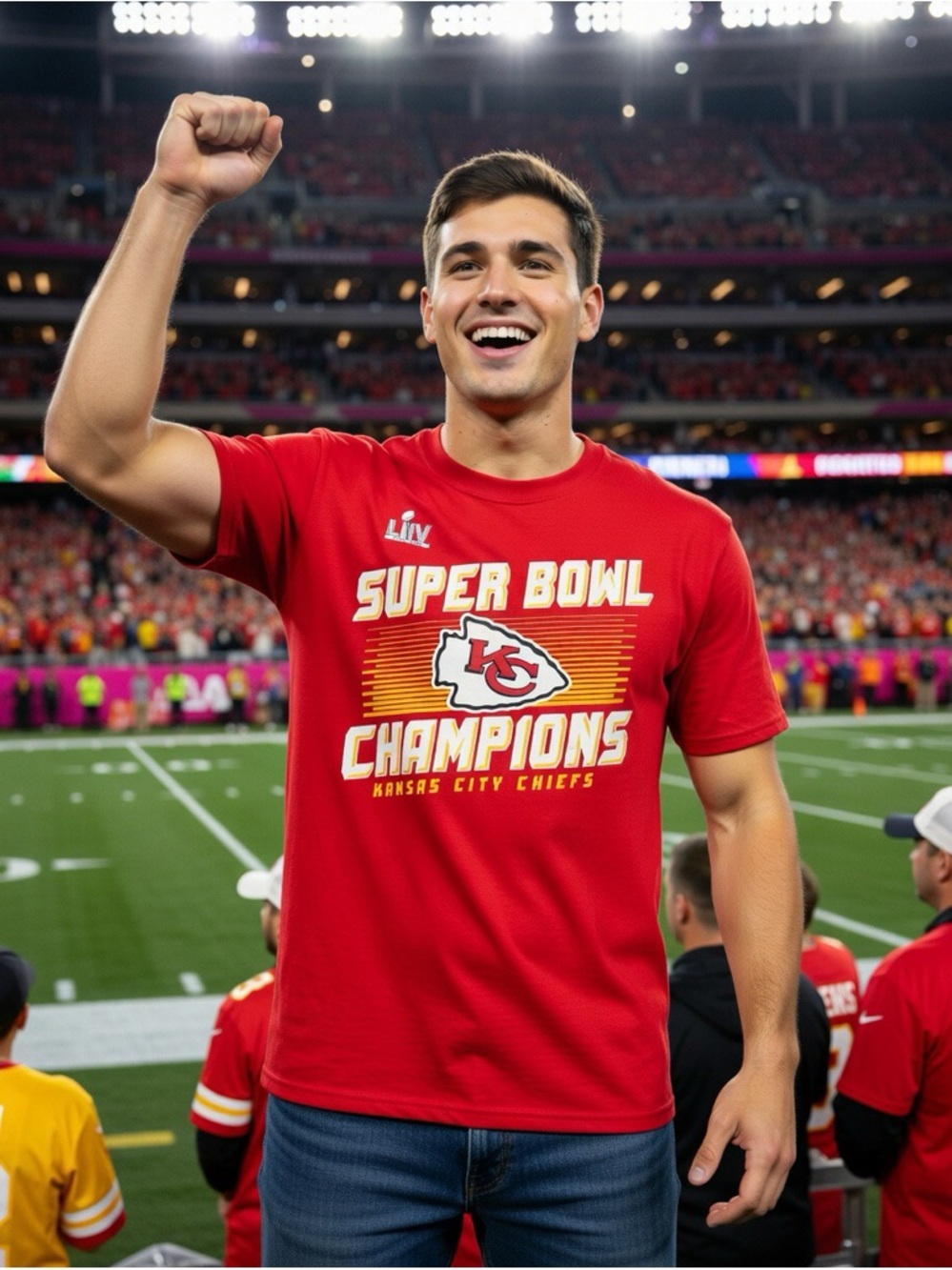 Fanatics Chiefs Super Bowl LIV Champions Red Graphic Tee